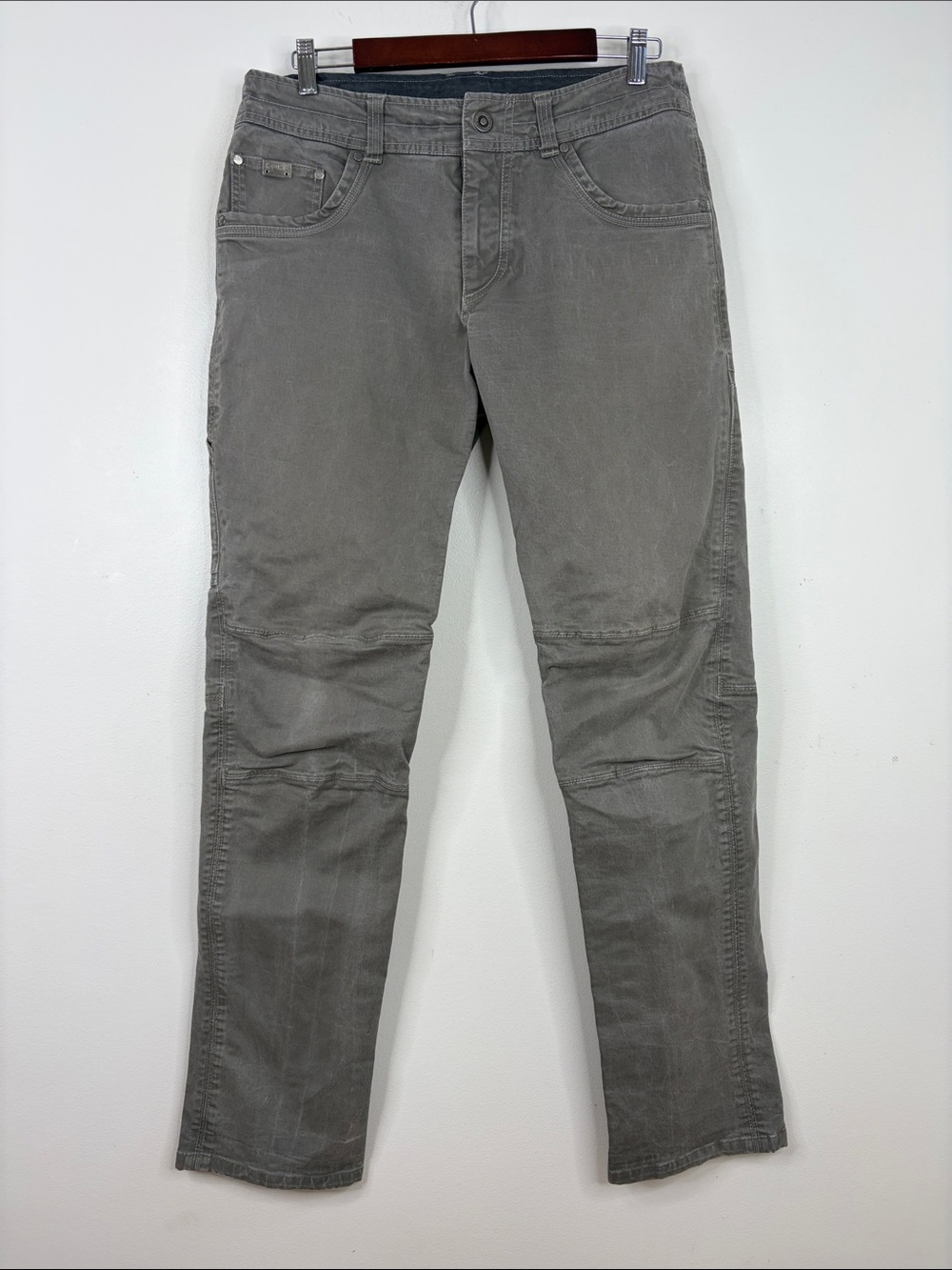 Kuhl Free Rebel Pants Mens 33 x 33 Gray Stretch Outdoor Hiking Straight Leg 5169